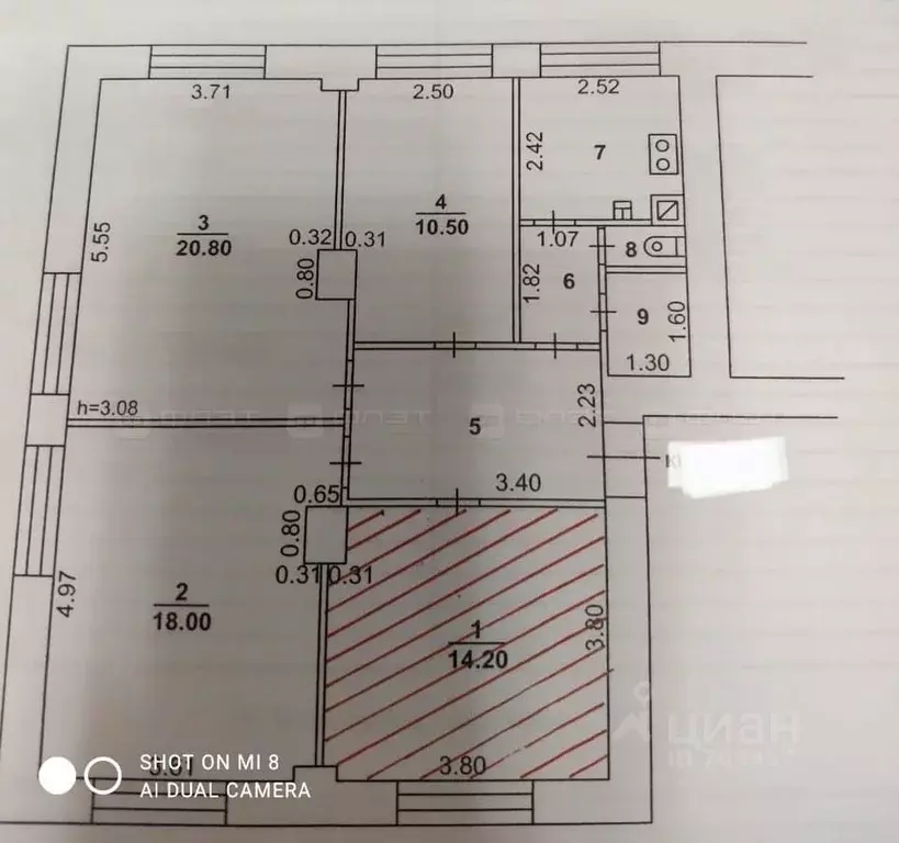 Комната Татарстан, Казань ул. Лядова, 10 (14.2 м) - Фото 2