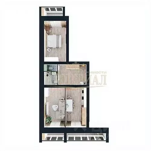 2-к кв. Марий Эл, Йошкар-Ола ул. Зарубина, 12 (77.08 м) - Фото 0