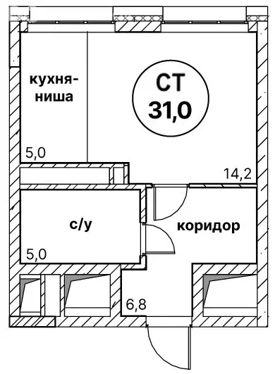 1-комнатная квартира: Нижний Новгород, жилой район Мещерское Озеро, ... - Фото 1