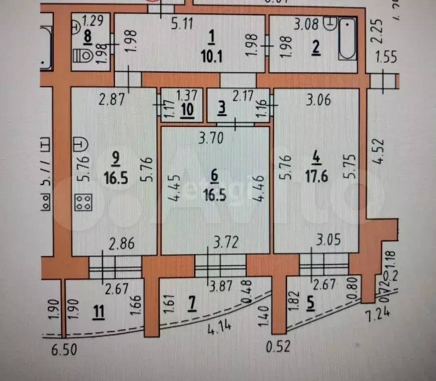2-к. квартира, 75 м, 9/10 эт. - Фото 0