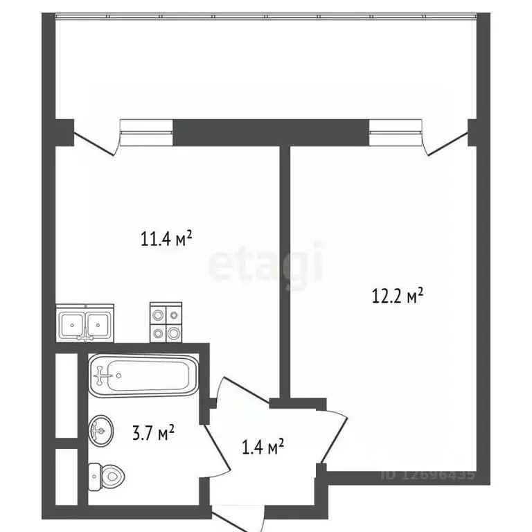 1-к кв. Москва Внуковское поселение, бул. Андрея Тарковского, 10 (38.0 ... - Фото 2