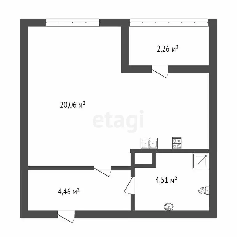 1-комнатная квартира: Кострома, улица 1 Мая, 22 (33 м) - Фото 0