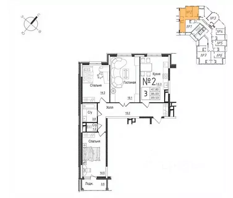 3-к кв. Московская область, Наро-Фоминск ул. Школьная, 9 (89.5 м) - Фото 0