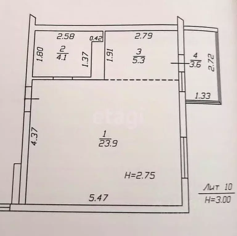 Студия Краснодарский край, Анапа ул. Мирная, 29к10 (37.0 м) - Фото 2