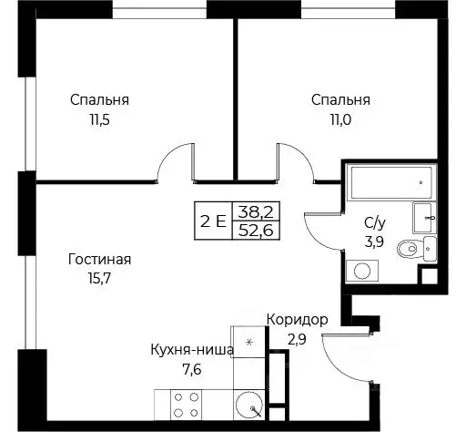 2-к кв. Москва ул. Наметкина, 10Д (52.6 м) - Фото 0