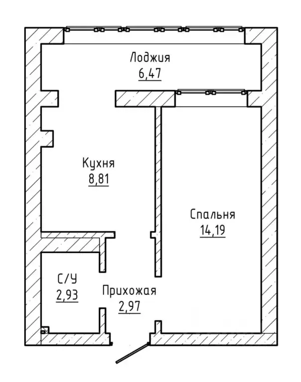 1-к кв. Кабардино-Балкария, Нальчик ул. Солнечная, 8к1 (46.0 м) - Фото 2