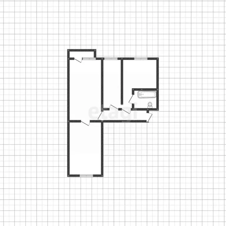 3-к кв. Бурятия, Улан-Удэ ул. Антонова, 14 (62.2 м) - Фото 0