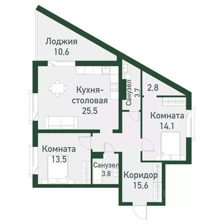 2-к кв. Челябинская область, Челябинский городской округ, пос. ... - Фото 0