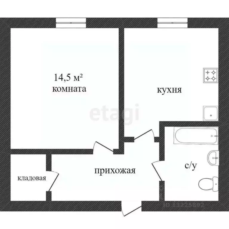 1-к кв. Вологодская область, Вологда Профсоюзная ул., 15 (28.6 м) - Фото 2