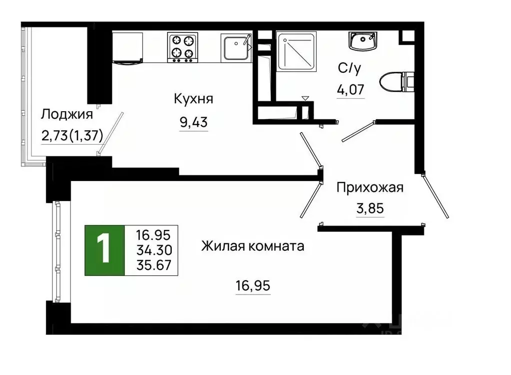 1-к кв. Ростовская область, Ростов-на-Дону Нефтекачка кв-л, Октябрь ... - Фото 0