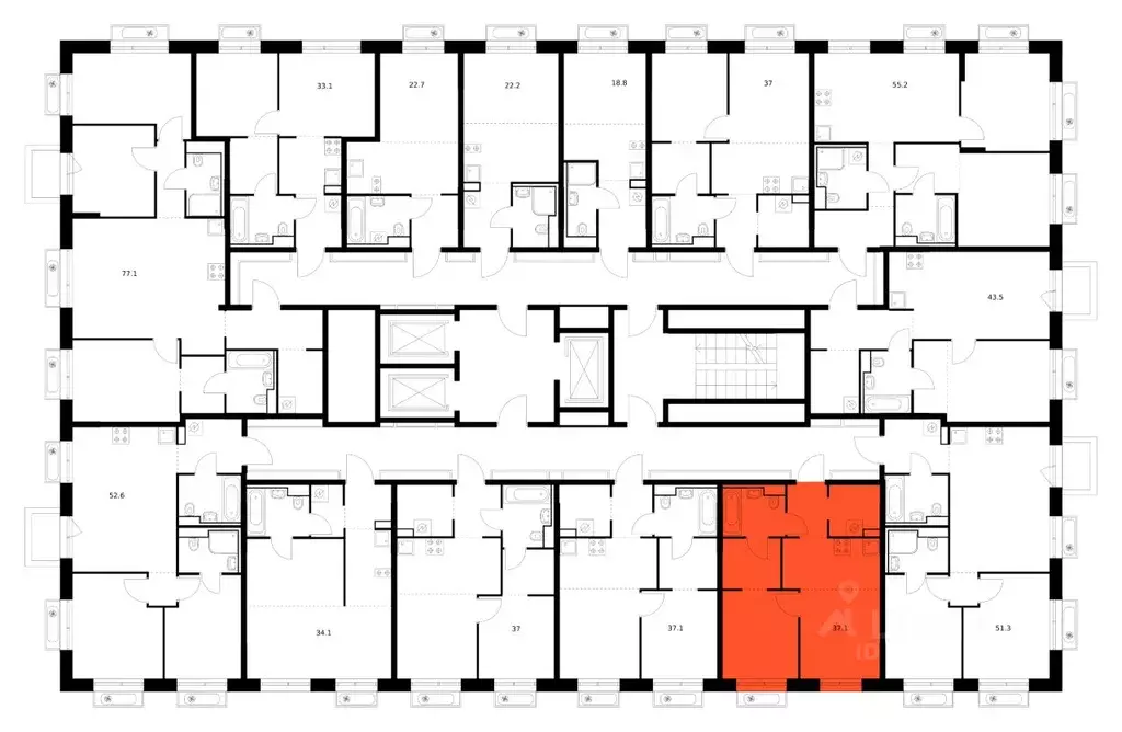1-к кв. Приморский край, Владивосток Снежный парк жилой комплекс (37.1 ... - Фото 2
