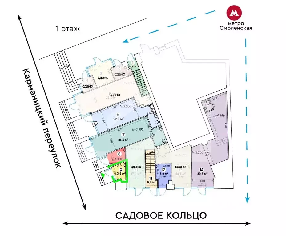 Помещение свободного назначения в Москва Троилинский пер., 5 (4 м) - Фото 2