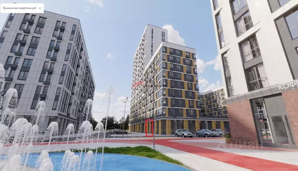 Торговая площадь в Москва Бунинские Кварталы жилой комплекс, 5.1 (45 ... - Фото 2