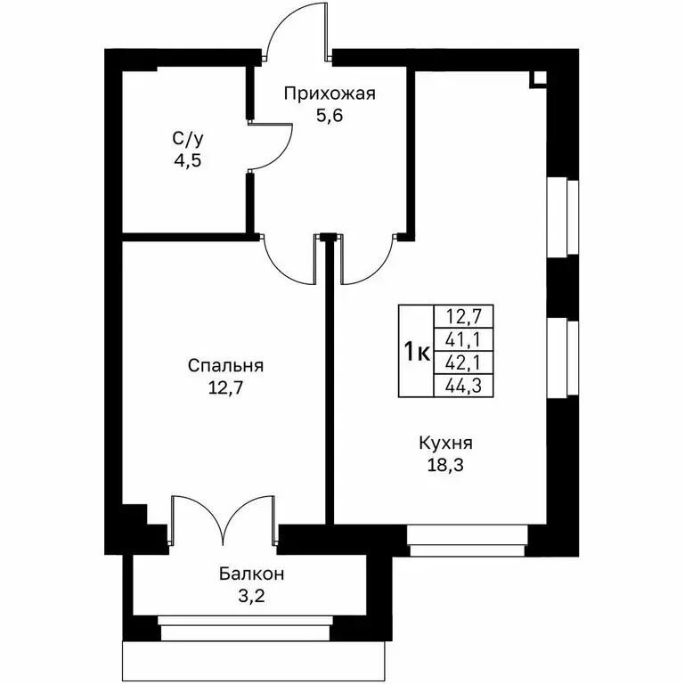 1-комнатная квартира: Нижний Новгород, улица 50-летия Победы, 23 (42.1 ... - Фото 2