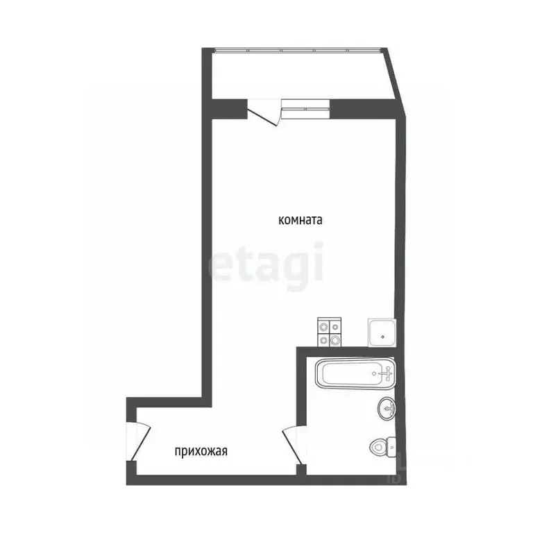 Студия Ханты-Мансийский АО, Сургут ул. Крылова, 32 (29.1 м) - Фото 2