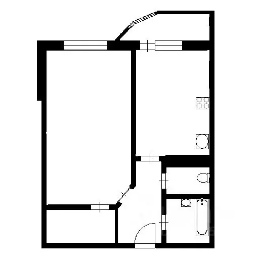 1-к кв. Санкт-Петербург ул. Ворошилова, 29к1 (43.0 м) - Фото 1