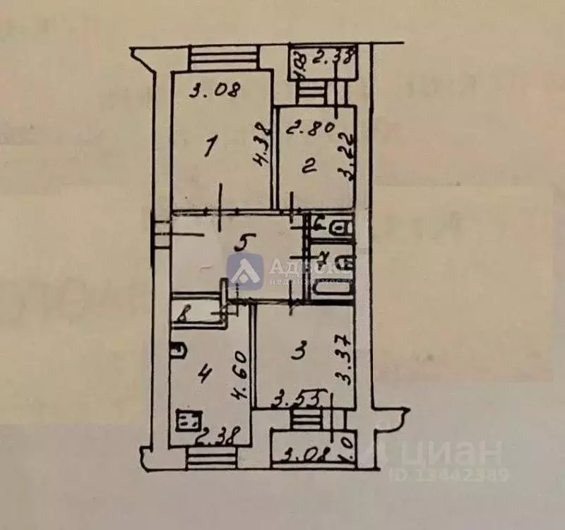 3-к кв. Владимирская область, Александров ул. Маяковского, 48/2 (60.4 ... - Фото 2