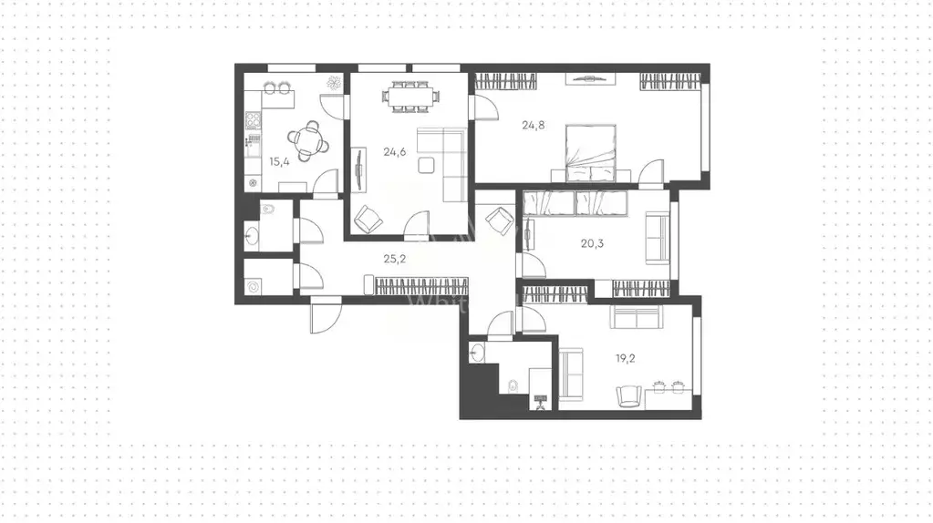 4-к кв. Москва 2-я Черногрязская ул., 6к1 (137.7 м) - Фото 1