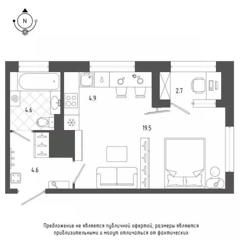 Студия Санкт-Петербург бул. Измайловский, 9 (34.9 м) - Фото 0