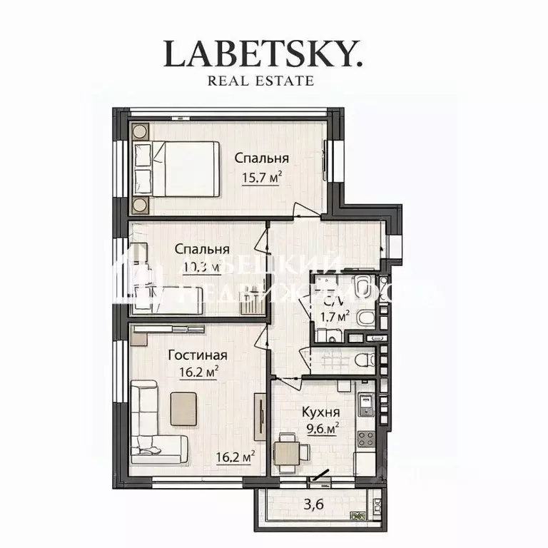 3-к кв. Санкт-Петербург пос. Шушары, ул. Окуловская, 13 (67.3 м) - Фото 2