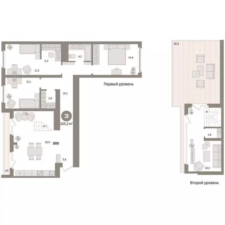 3-комнатная квартира: Екатеринбург, улица Советских Женщин (155.2 м) - Фото 2