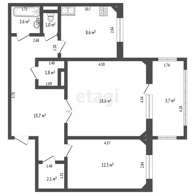 2-к кв. Ямало-Ненецкий АО, Тазовский район, пос. Тазовский ул. ... - Фото 2