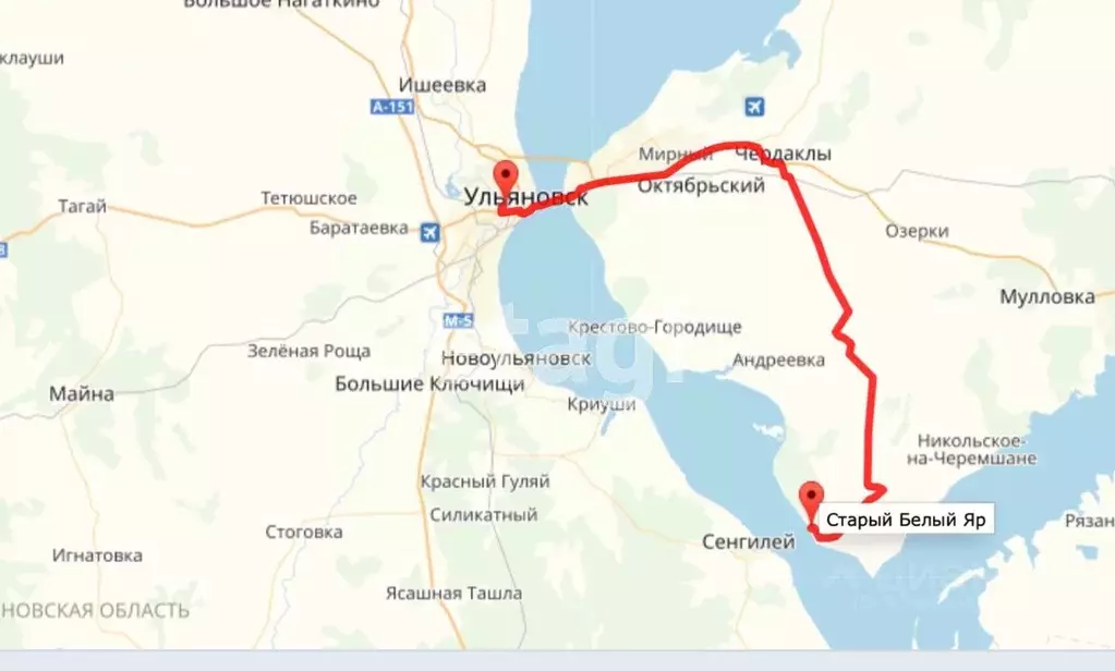 Участок в Ульяновская область, Чердаклинский район, Белоярское с/пос, ... - Фото 1