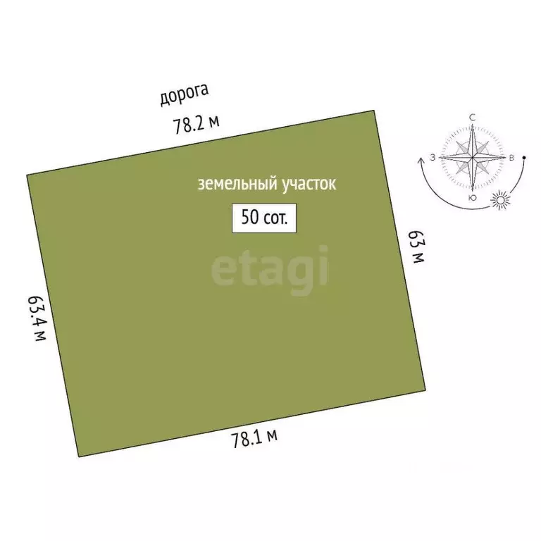 Участок в Крым, Ленинский район, с. Калиновка ул. Абденановой (50.0 ... - Фото 2