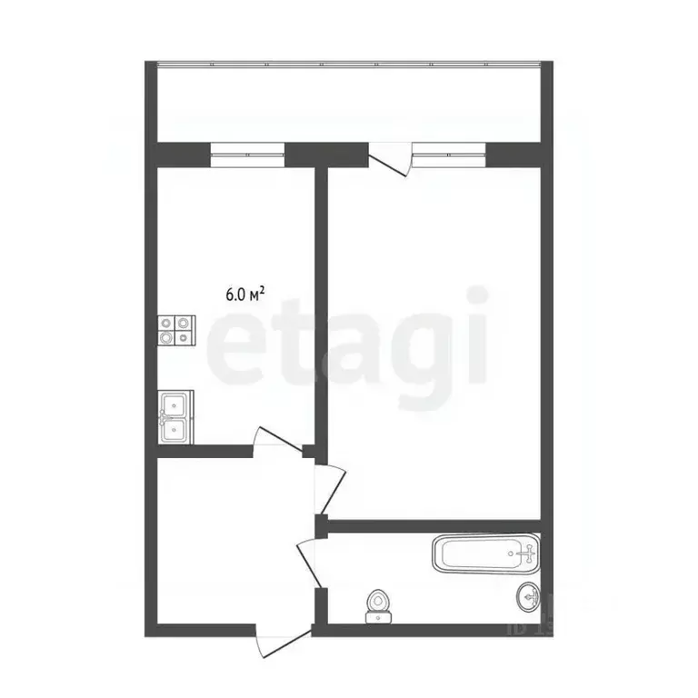 1-к кв. Тюменская область, Тюмень ул. Республики, 6а (38.0 м) - Фото 2