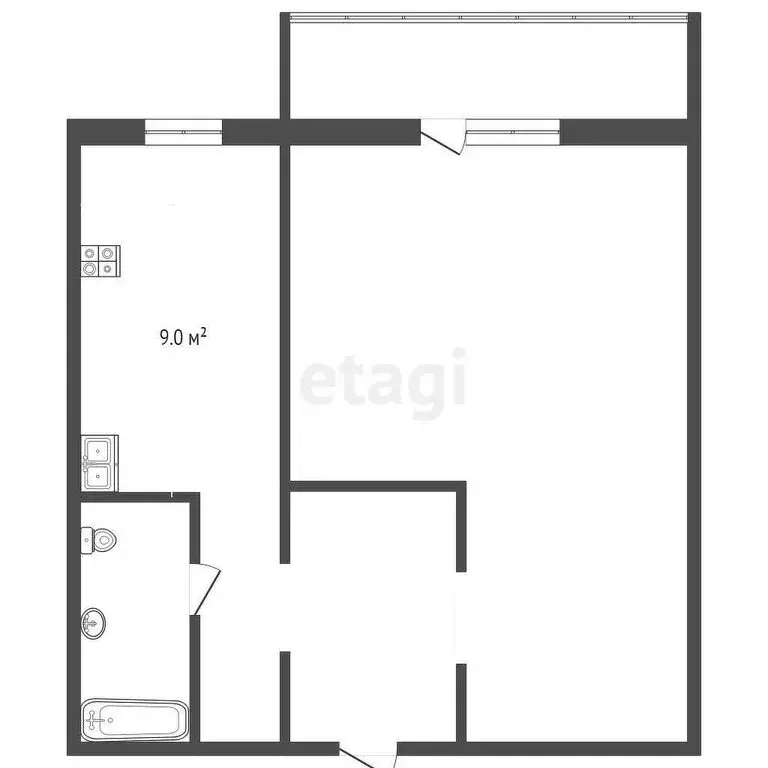 1-комнатная квартира: Батайск, улица Воровского, 63 (30 м) - Фото 0