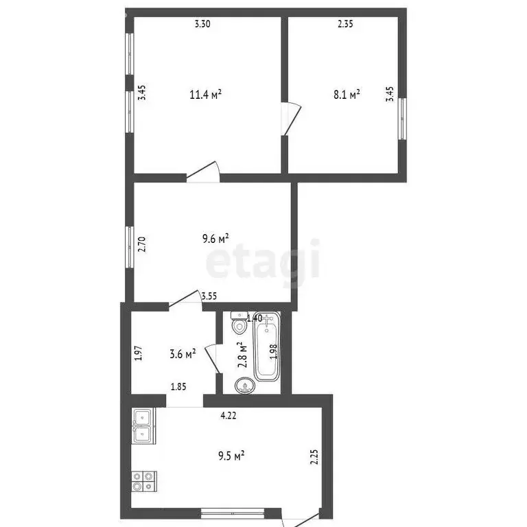 Дом в Орёл, Узко-Холодный переулок (44.2 м) - Фото 2