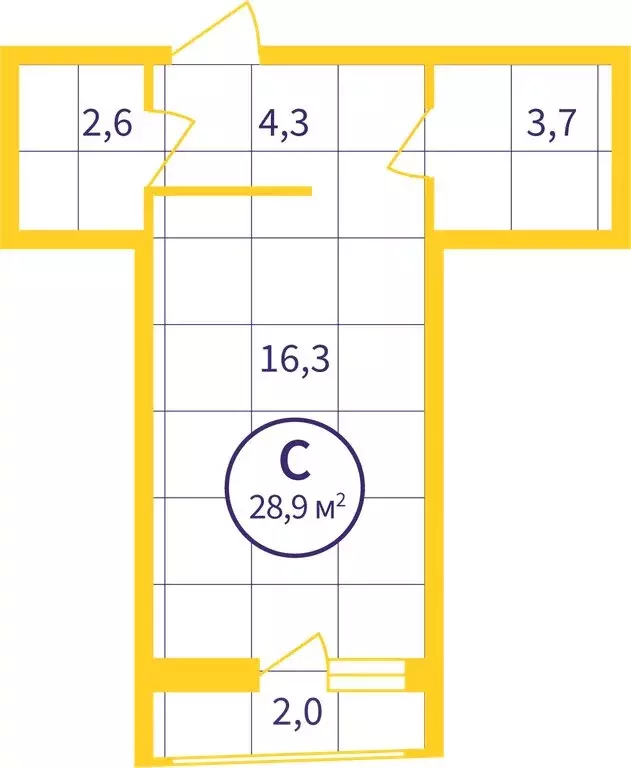 Квартира-студия: Екатеринбург, ЖК Астон Реформа (27.87 м) - Фото 1