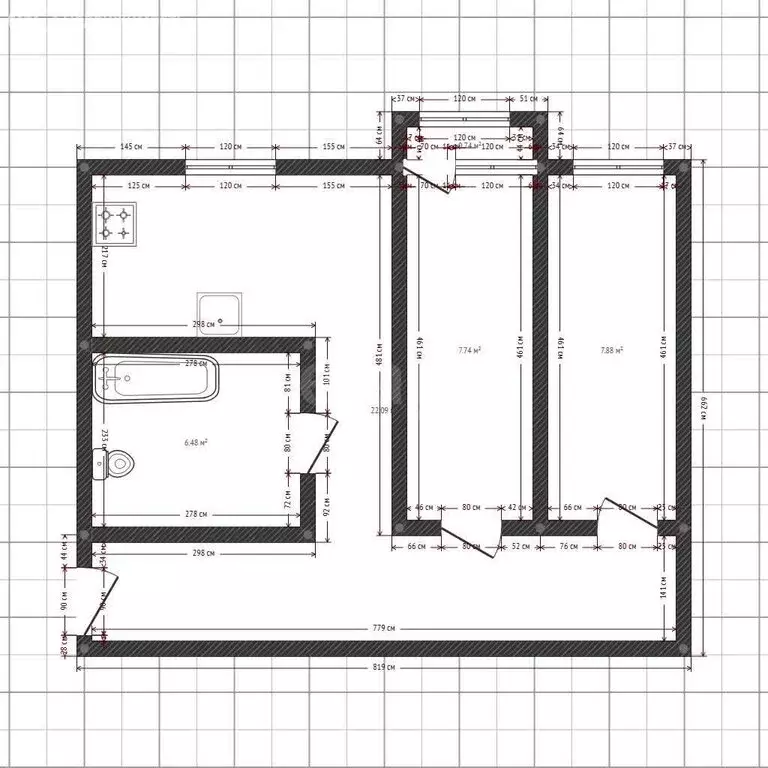 2-комнатная квартира: Ангарск, 11-й микрорайон, 7 (47 м) - Фото 0