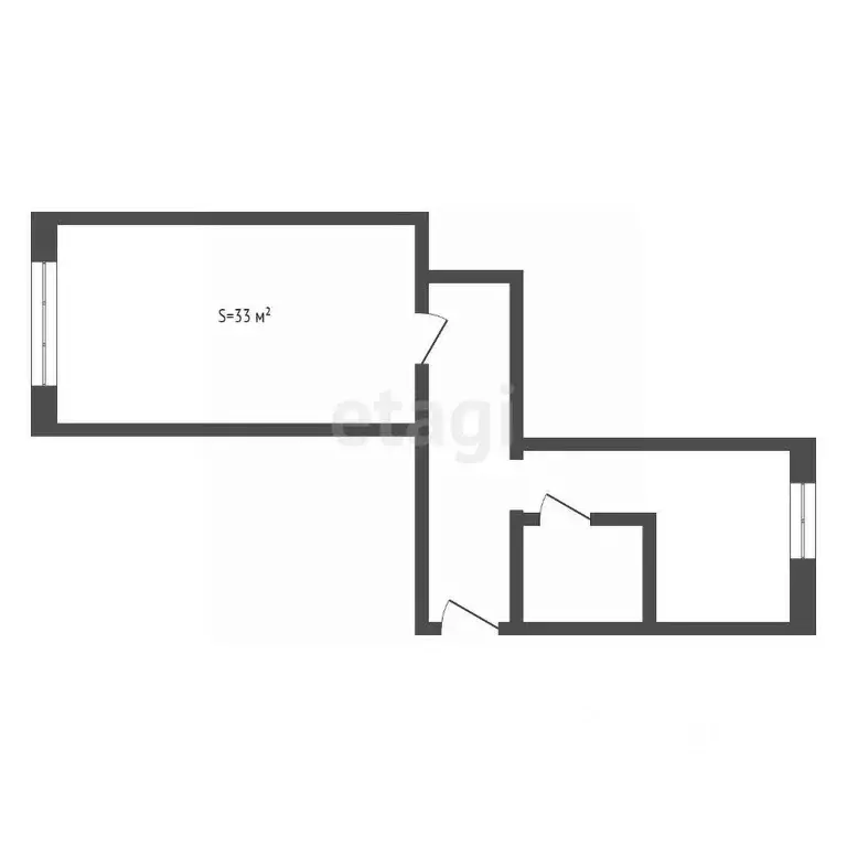 1-к кв. Кемеровская область, Кемерово ул. Радищева, 4А (33.0 м) - Фото 2