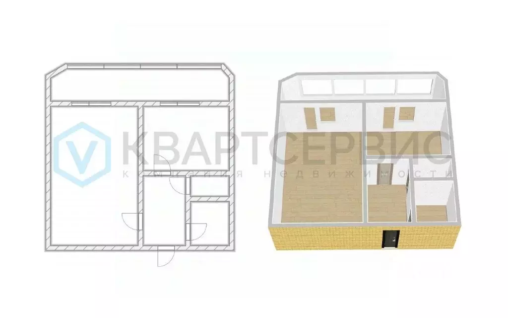 1-к кв. Омская область, Омск пос. Биофабрика, 6 (36.9 м) - Фото 2