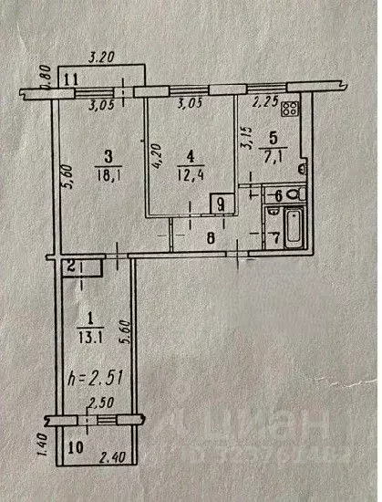 3-к кв. Омская область, Омск Заозерный мкр, ул. Глинки (61.0 м) - Фото 2