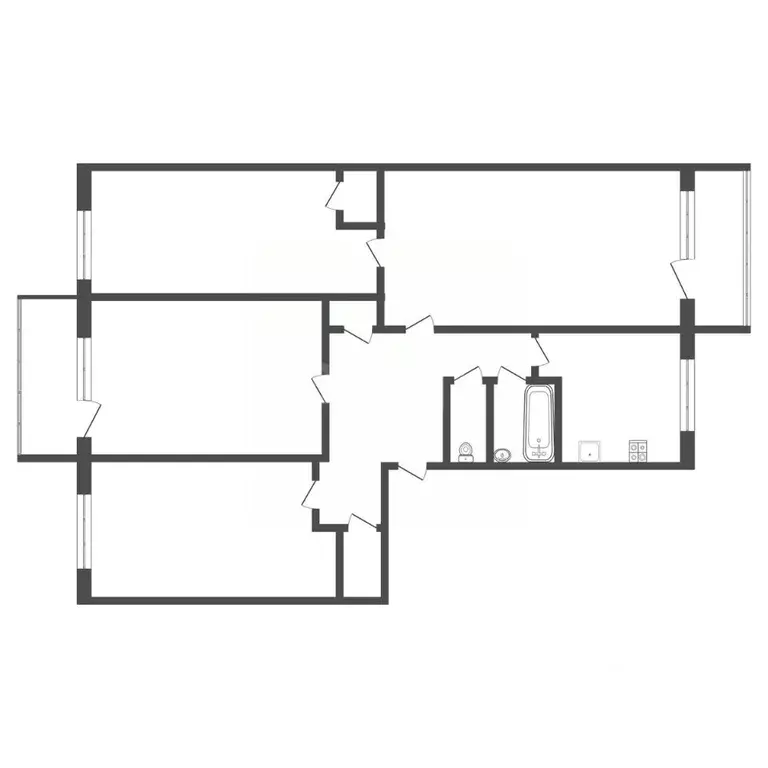 4-к кв. Тульская область, Тула ул. Кауля, 5к1 (76.9 м) - Фото 2