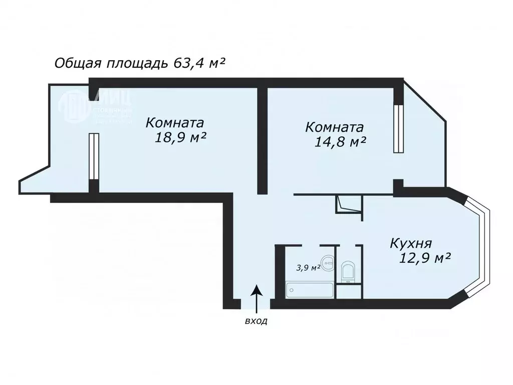 2-к кв. Москва Нахимовский просп., 67К4 (64.0 м) - Фото 2