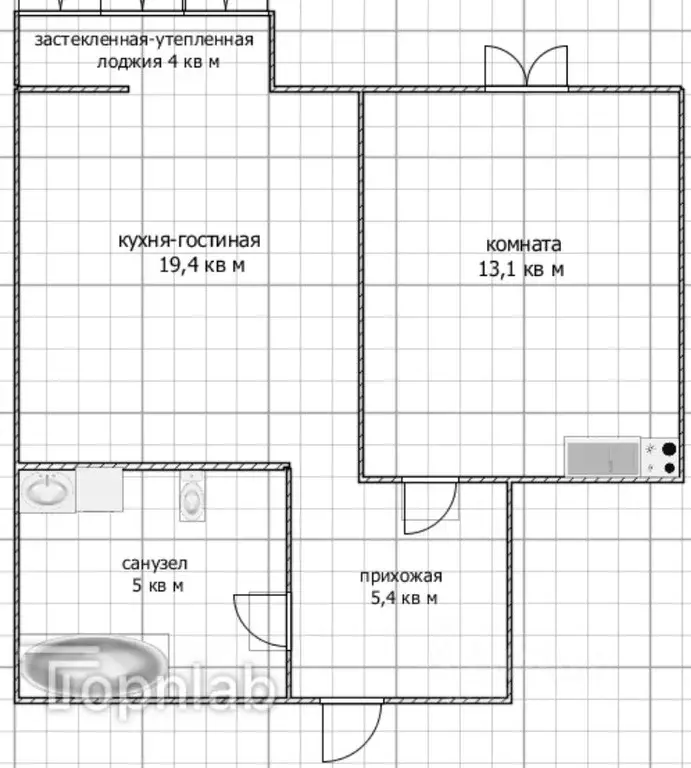 2-к кв. Башкортостан, Уфа Хадии Давлетшиной бул., 9 (45.0 м) - Фото 2