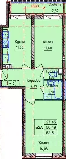 2-к кв. Ярославская область, Ярославль проезд 1-й Брагинский, 19 ... - Фото 1