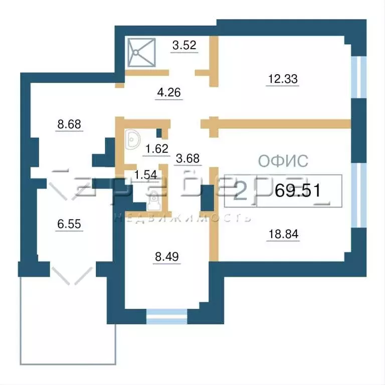 Офис (70 м) - Фото 2