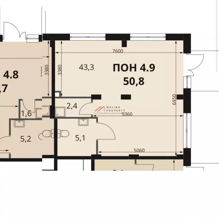 Торговая площадь в Москва Ленинградское ш., 228к6 (51 м) - Фото 1