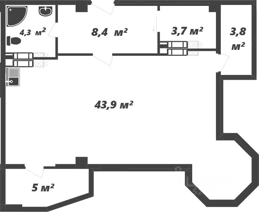3-к кв. Крым, Ялта муниципальный округ, Форос пгт спуск Форосский, 8к2 ... - Фото 1