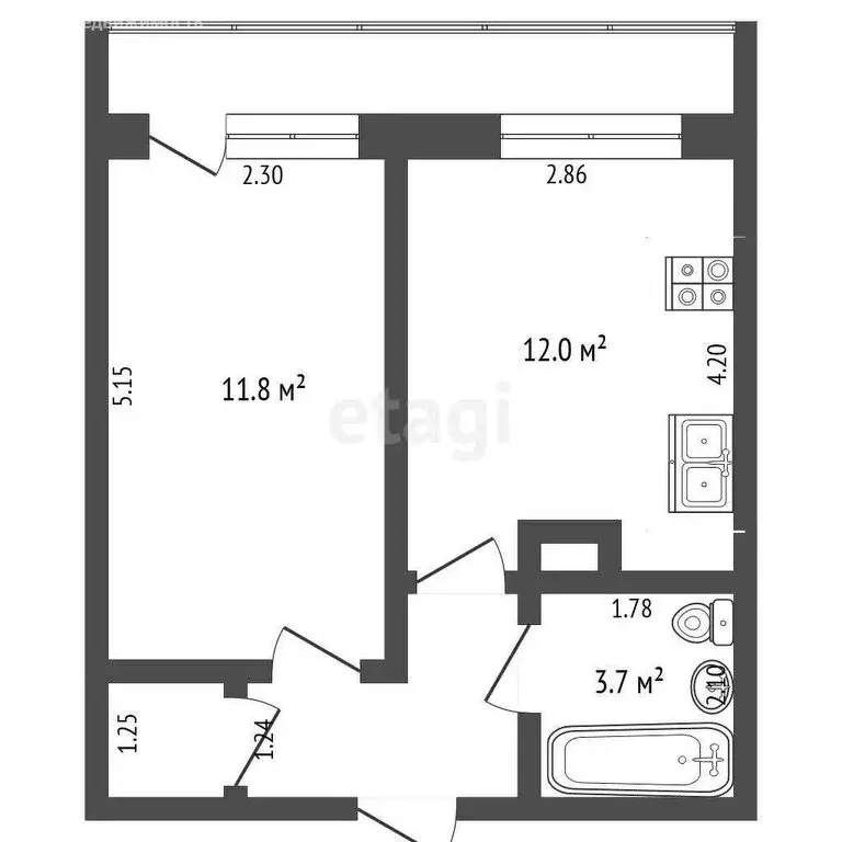 1-комнатная квартира: Вологда, улица Маршала Конева, 26 (37.9 м) - Фото 0