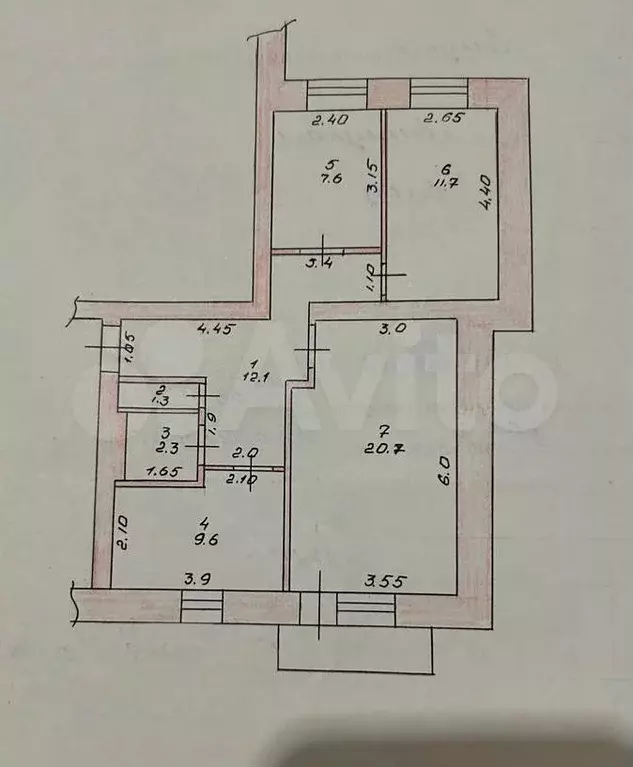 3-к. квартира, 65 м, 3/4 эт. - Фото 0