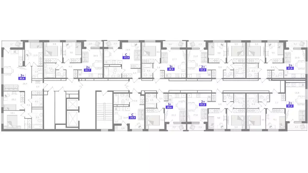 2-к кв. Тюменская область, Тюмень ДОК мкр,  (57.4 м) - Фото 1