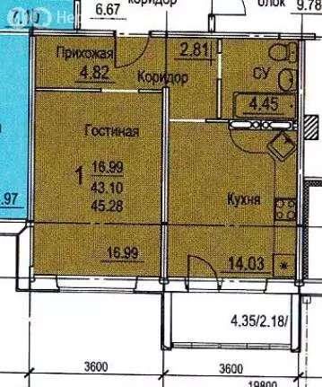 1-комнатная квартира: Тольятти, Патриотическая улица, 11 (45.28 м) - Фото 1