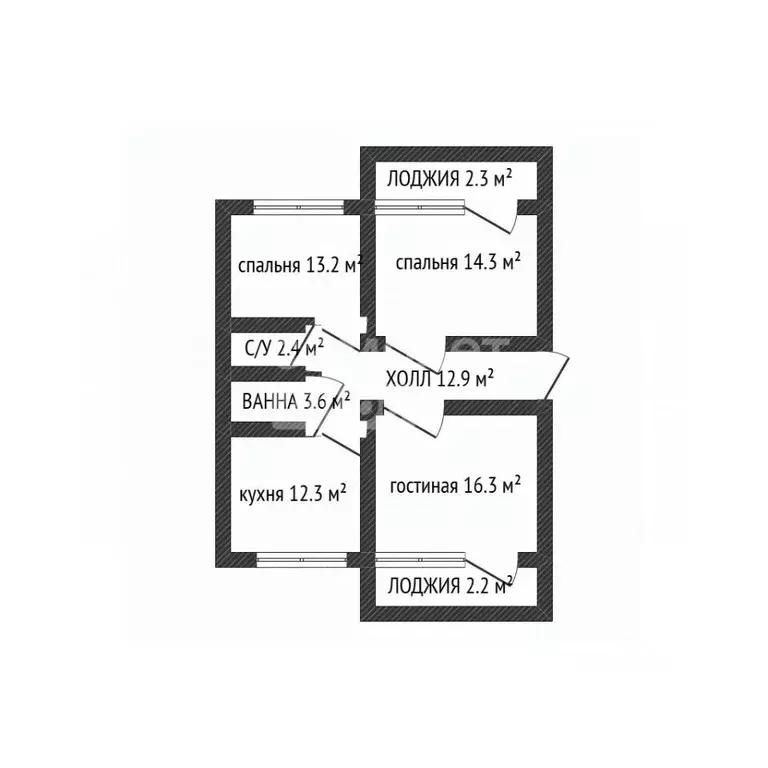 3-к кв. Адыгея, Майкоп 7-й пер., 14А (79.5 м) - Фото 2