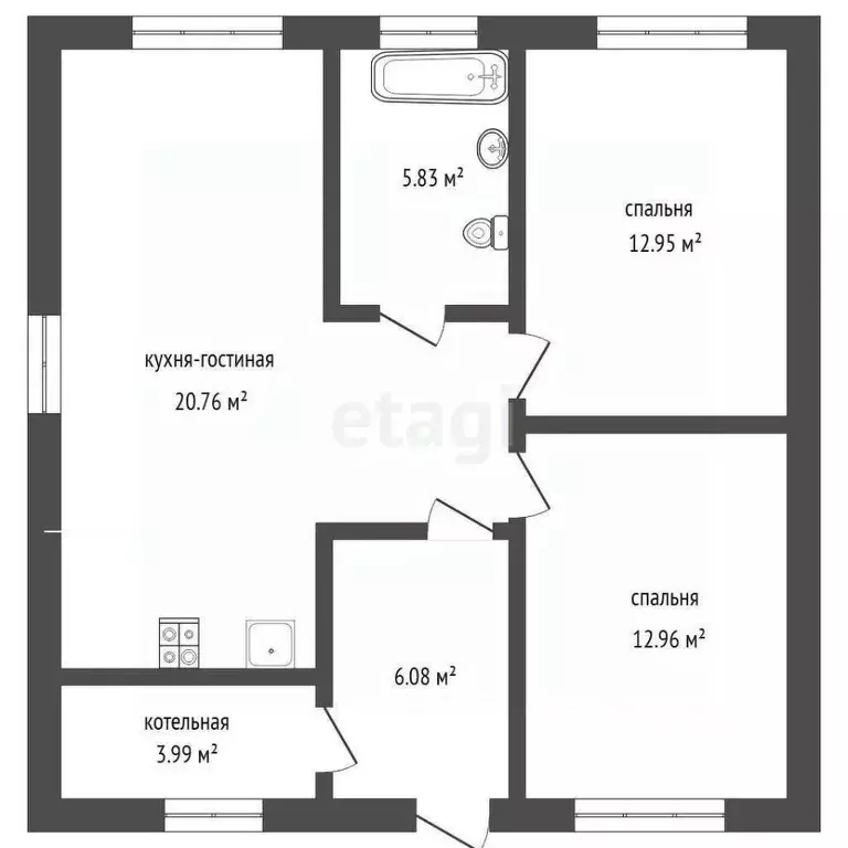 Дом в Тюменская область, Тюмень Парфеново мкр, ул. Есенина (85 м) - Фото 1