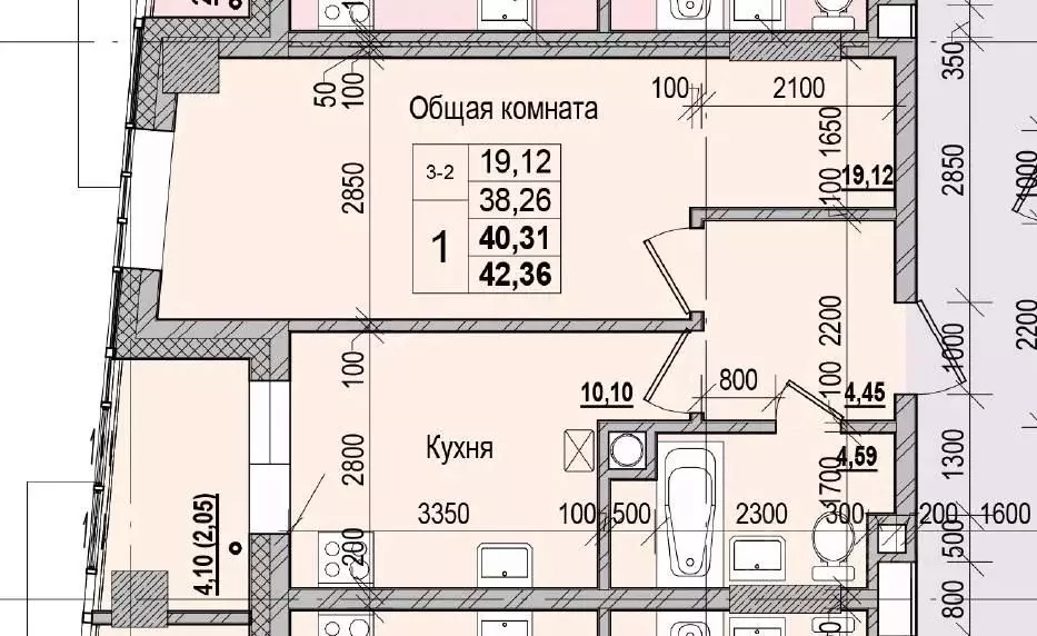 1-к кв. Саха (Якутия), Якутск ул. Чкалова, 47 (40.31 м) - Фото 1
